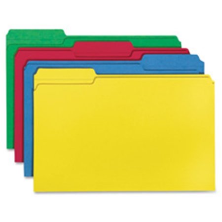 BUSINESS SOURCE Color File Folders- Legal-11PT- .33 Cut- 1 in. Exp.-100-BX- AST BSN65781